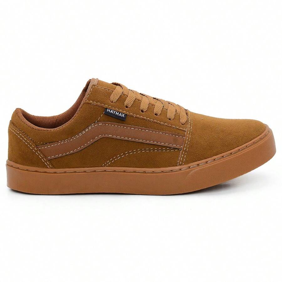 Unisex Casual Skate School Tennis Shoes Haymax Super Resistant Side-Stitched Sole - Camel - Ver 1