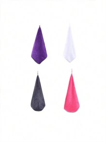 1pc 30*30cm Square Multicolor Solid Small Handkerchief, Polyester Fiber, Simple Design, Soft & Absorbent, Suitable For Kitchen, Cleaning, Face Towel, Bathroom, Hotel, Gym, Travel, Salon, Unisex Adult, All Seasons