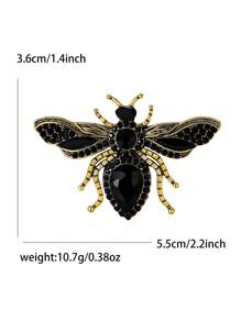 时尚水晶蜜蜂胸针 适合女士男士昆虫别针 西装礼服别针配饰 派对宴会珠宝礼物