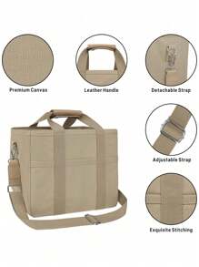 New Large-Capacity Multi-Compartment Women's Tote Bag, Fashionable, Simple And Versatile Handbag, Niche Design, Portable And Adjustable Shoulder Strap, Mommy Shoulder Crossbody Bag, Suitable For Commuting, Going Out, Shopping And Storage., Best Mother Day Gifts Ever