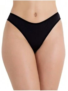 Kit 15 Double G-String Panties Plain Tanga Women's Comfort Sexy Lingerie Butt Lifter - Nhiều màu - Xem 4