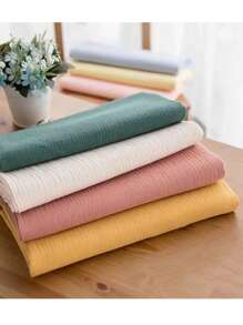 1 pieza Tela de muselina de algodón 100% de doble capa, resistente a las arrugas, agradable a la piel y suave, con medidas pre-cortadas de 50cm x 135cm (19in x 53in). Tela de muselina de algodón de doble capa para costura DIY, adecuada para pijamas, mantas para dormir, vestidos, ropa de estar en casa, diademas, toallas, batas de baño y otras manualidades.