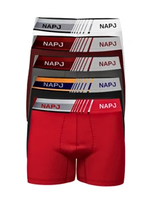 Set Of 10 Adult Boxer Briefs, Premium Quality, Comfortable, NAPJ - Multicolor - View 5