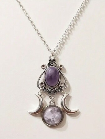 1 st unik och kreativ bohemisk stil mångudinna halsband och ametist hänge halsband är perfekta för kvinnors presenter