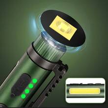 Alonefire High Brightness COB Pen Light Lighting Palm Small Mini Multifunction Flashlight Type-C Usb Rechargeable Portable Night Emergency Light Lady Backpack Pocket Magnet Torch Outdoor Camping Hiking Travel Fishing Home Work Check Repair Penlight Lamp - Multicolor - View 9