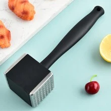 New Square Double-Sided Meat Tenderizer, Beef Chicken Pork Mallet, Meat Tenderizing Hammer, Meat Tenderizer Tool - Black - View 5