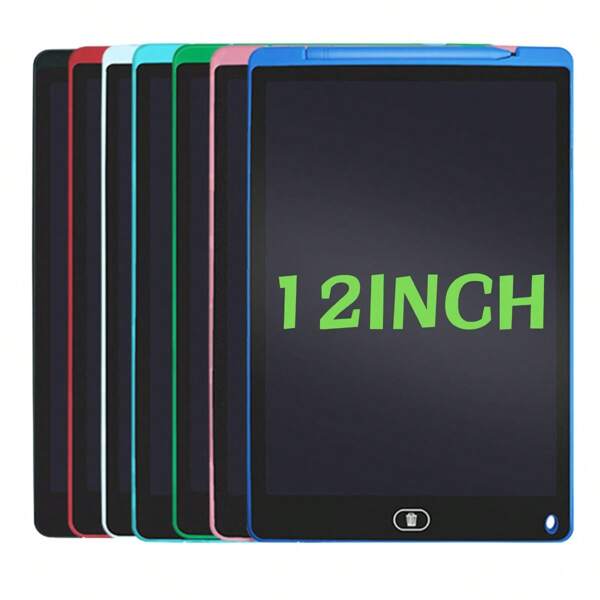 1 tablet de escrita de 12 polegadas/30,48 cm, tela única colorida, bloco de desenho com grafite, quadro de escrita, presente educacional de Natal e aniversário, quadro de aprendizagem, presente de Halloween, Natal e Dia de Ação de Graças, presente de Páscoa, volta às aulas