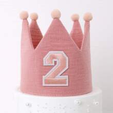 1 pieza Corona de cumpleaños impresa con números hecha a mano en estilo bohemio, apta para fiesta de cumpleaños, fiesta de festivales, accesorios de estudio de fotografía, accesorios de fotos de cumpleaños - Multicolor - Ver 4