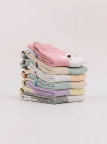 5 pares de meias com estampa de gato de desenho animado para mulheres, design de animal fofo, meias casuais confortáveis, respiráveis e que absorvem a umidade para o dia a dia, feriados, férias