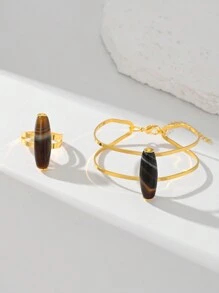 مجموعة جديدة من أساور النساء والخواتم والمجوهرات بطراز بوهيمي وسلسلة سحق، مناسبة للارتداء اليومي وهدايا العطلات