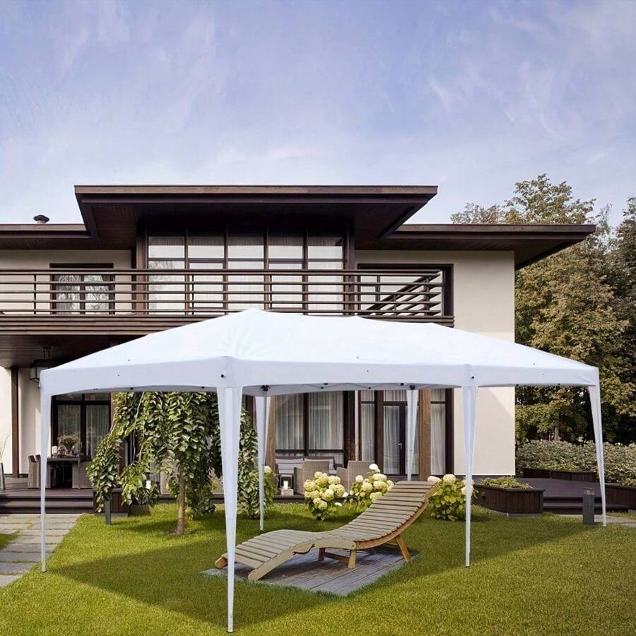 3 X 6m Home Use Outdoor Camping Waterproof Folding Tent With Carry Bag White