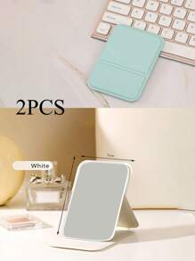 Portable Makeup Mirror, PU Leather Small Mirror, Foldable, Travel Mirror, Suitable For Gifts, Travel Essentials, Makeup Essentials, Portable Handheld Makeup Mirror For On-The-Go Travelling, Also Suitable For Home Use Birthday - Multicolor - View 18