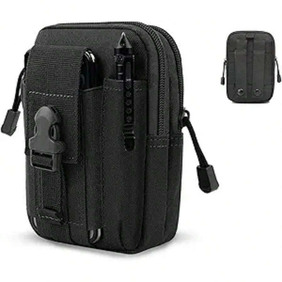 1pc Outdoor Multi-Functional Military Waist Bag, Oxford Cloth Sports Running Hiking Phone Organizer Pouch Autumn-Winter Accessories Halloween Costume,Suitable For Teens, Youth,Men,Casual, Outdoor, Athletic, Vacation, Graduation Gifts, Birthday, Daily Wear