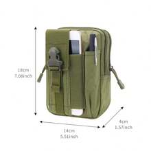 1pc Outdoor Multi-Functional Military Waist Bag, Oxford Cloth Sports Running Hiking Phone Organizer Pouch Autumn-Winter Accessories Halloween Costume,Suitable For Teens, Youth,Men,Casual, Outdoor, Athletic, Vacation, Graduation Gifts, Birthday, Daily Wear
