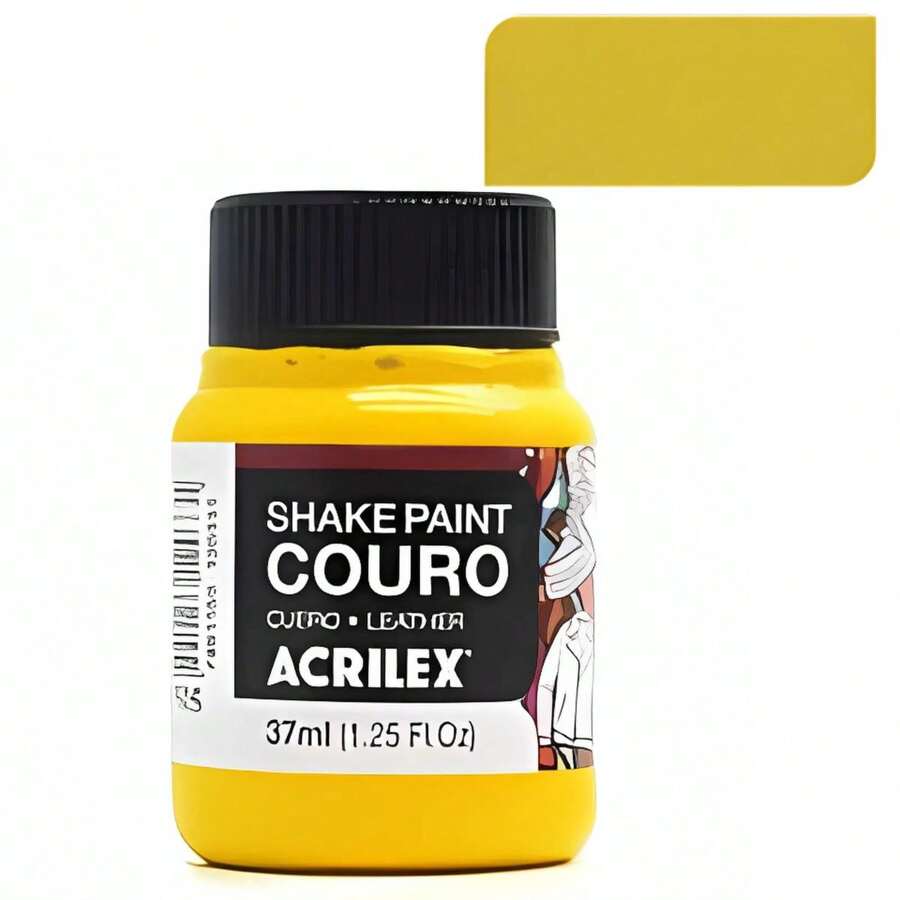 Acrilex Shake Paint Leather Paint 37ml For Natural And Synthetic Leather - Golden Yellow - View 1