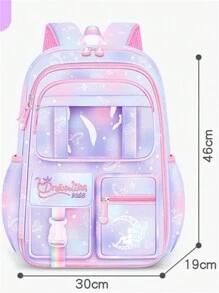 New Korean Version Girls School Backpack Spine Protector For Girls Ultralight Refrigerator Style Mini Backpack With Door Opening New Model 2024 - Purple - View 4