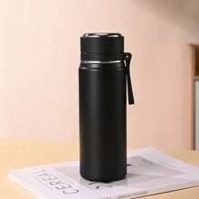 1pc 500ml/16.9oz Bullet-Shaped Insulated Tumbler With Strap, Stainless Steel Travel Mug With Rope Handle, High Aesthetic For Men, Women, Students & Couples, Outdoor Use Water Bottle Back To School Back To School - Multicolor - View 16
