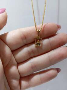 Colar Feminina Folheado Religiosa-6464