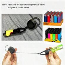 2 chiếc Giá đỡ bật lửa đàn hồi có móc chìa khóa và kẹp, phù hợp với bật lửa cỡ thông thường, tiện lợi để cất giữ bật lửa và chìa khóa an toàn mọi lúc, mọi nơi - Nhiều màu - Xem 6