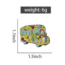 1pc Fun Yellow Bus Pin | Retro And Creative Accessories To Brighten Up Your Outfit! School