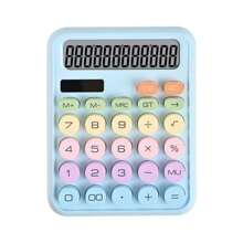 Morandi Colorful Calculator 12 Digits Large Dot Mechanical Keyboard School & Office Stationery Multineos - trắng - Xem 3