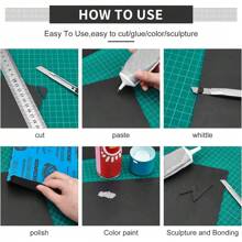 5 Sheets 3mm Black PVC Foam Sheet A4 Lightweight Rigid Foam Sand Table Model Material Supplies For Mounting Crafts Modelling Art Display School Projects 11.8x7.8inch - Black - View 4