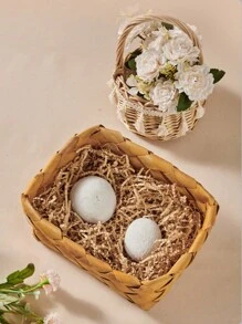 1pack Gift Filler Paper, Simple Plain Color Shredded Paper For Gift Box - Khaki - View 7