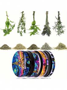 BROS Premium Metal Spice & Herb Grinder - Manual, Portable Kitchen Gadget For Effortless Seasoning And Spices - Multicolor - View 5