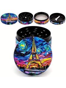 BROS Premium Metal Spice & Herb Grinder - Manual, Portable Kitchen Gadget For Effortless Seasoning And Spices - Multicolor - View 4