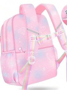 New Korean Version Girls School Backpack Spine Protector For Girls Ultralight Refrigerator Style Mini Backpack With Door Opening New Model 2024 - Purple - View 3