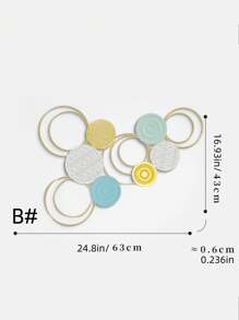 1件现代简约铁艺壁挂，客厅装饰，适用于客厅、卧室、书房、走廊、家居装饰、节日派对装饰、婚礼装饰、返校季、圣诞节、感恩节、礼物、房间墙面装饰 - 彩色 - 查看 12