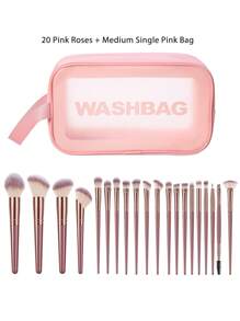 44件套化妆刷套装，包含眼影刷、眉刷、粉底刷、散粉刷、腮红刷、遮瑕刷和高光刷，采用柔软的合成毛制成，适合日常化妆、作为赠品、专业化妆刷套装使用。 - 彩色 - 查看 2