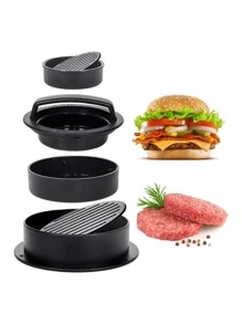 Prensa Antiadherente Ajustable Para Carne De Hamburguesa Color Negro - Negro - Ver 1