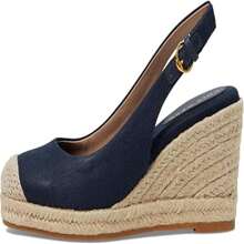 Cole Haan Cloudfeel Espadrille Sling Navy Blazer Linen Wedge Heeled Sandals - Blue - View 4