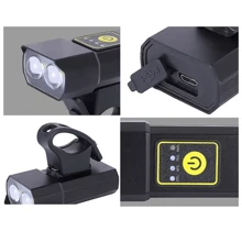 Rechargeable Front & Rear Light Waterproof Bicycle LED Cycling Lamp Kit USB Bike