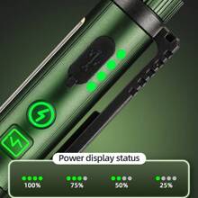 Alonefire High Brightness COB Pen Light Lighting Palm Small Mini Multifunction Flashlight Type-C Usb Rechargeable Portable Night Emergency Light Lady Backpack Pocket Magnet Torch Outdoor Camping Hiking Travel Fishing Home Work Check Repair Penlight Lamp - Multicolor - View 7