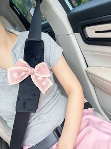 Creative Bowknot Seat Belt Shoulder Pads, Car Safety Belt Cover Protector, Car Interior Accessories
