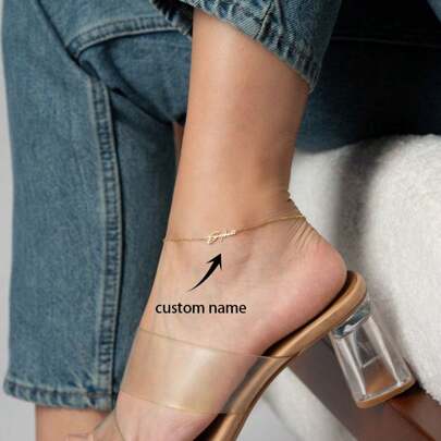 Personalized Name Bracelet Or Anklet • Custom Silver Anklet • Custom Anklet • Personalized Bracelet • Custom Name Anklet