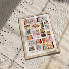1 Pc, Vintage Matchbox Wall Arts, Popular Matchbox Posters, Retro Matchbox Mural, Apartment Bar Cart Aesthetic Print, Living Room Decor, Bedroom Decor, Bathroom Decor, Holiday Gift, Home Decor, Unframed,Canvas Gifts Birthday Graduation