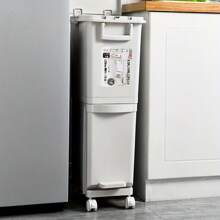 29L 32L Narrow Waste Bin Mobile Kitchen Recycling Rubbish Bin Garbage Sorting - 32L - View 2