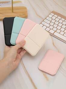 Portable Makeup Mirror, PU Leather Small Mirror, Foldable, Travel Mirror, Suitable For Gifts, Travel Essentials, Makeup Essentials, Portable Handheld Makeup Mirror For On-The-Go Travelling, Also Suitable For Home Use Birthday - Multicolor - View 10