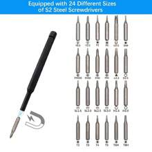 25-In-1 Screwdriver Set, Professional Precision Repair & Disassembly Tools For Phones And Laptops, Universal Multi-Function Household Screwdriver Tool For Cleaning Dust - Black - View 8