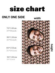 1pc Customized Photo Funny Face Personalized Beach Towel, Personalized Name Bath Towel, Customized Swimming Pool Towel, Beach Blanket, Outdoor Birthday Holiday Gift Summer Bathroom DecorTravel Essentials Travel Accessories Beach Essentials