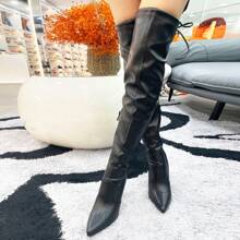 Autumn And Winter Thin Thin With Over The Knee Boots Female New Pointed Head High-Heeled Temperament Thigh-High Boots