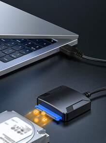 USB 3.0 To SATA Hard Drive Adapter Cable, Suitable For 2.5/3.5 Inch SSD Hard Drives, Simple And High-Speed - Black - View 3