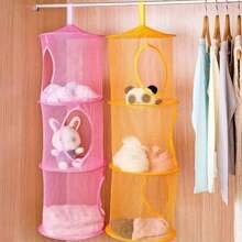 1pc Filled Animal Net Or Hammock, 1 Piece Of Suspended Filled Animal Storage Room, 3 Compartments Filled With Animal Toy Net, Hammock Organizer, Mesh Filled Animal Hammock, Children's Room