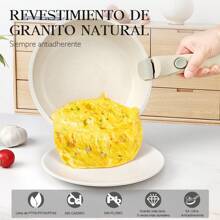 GiPP Juego de sartenes GiPP con mango extraíble, juego de sartenes de inducción con revestimiento antiadherente de 20/26 cm, seguro, sin PFOS/PFOA, fácil de limpiar, juegos de sartenes aptos para todo tipo de cocinas