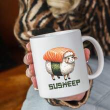 Funny Coffee Mug, 11 Oz, Farm Animal Coffee Mug, Sushi Lover Mug, Sheep Theme Coffee Cup, Gift For Mom, Birthday Christmas New Year Gift
