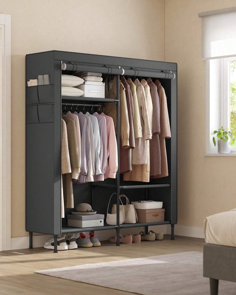 SONGMICS Wardrobe Closet 65 In Heavy Duty Portable Closet Freestanding ...