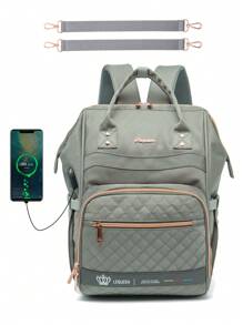 LEQUEEN 1pc Oxford Cloth New Mom Bag With Large Capacity, Multifunctional Maternity Diaper Bag For Outdoor Travel Maternal Supplies Storage